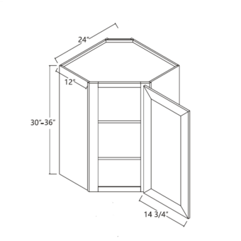 Wall Diagonal Corner Cabinet 24